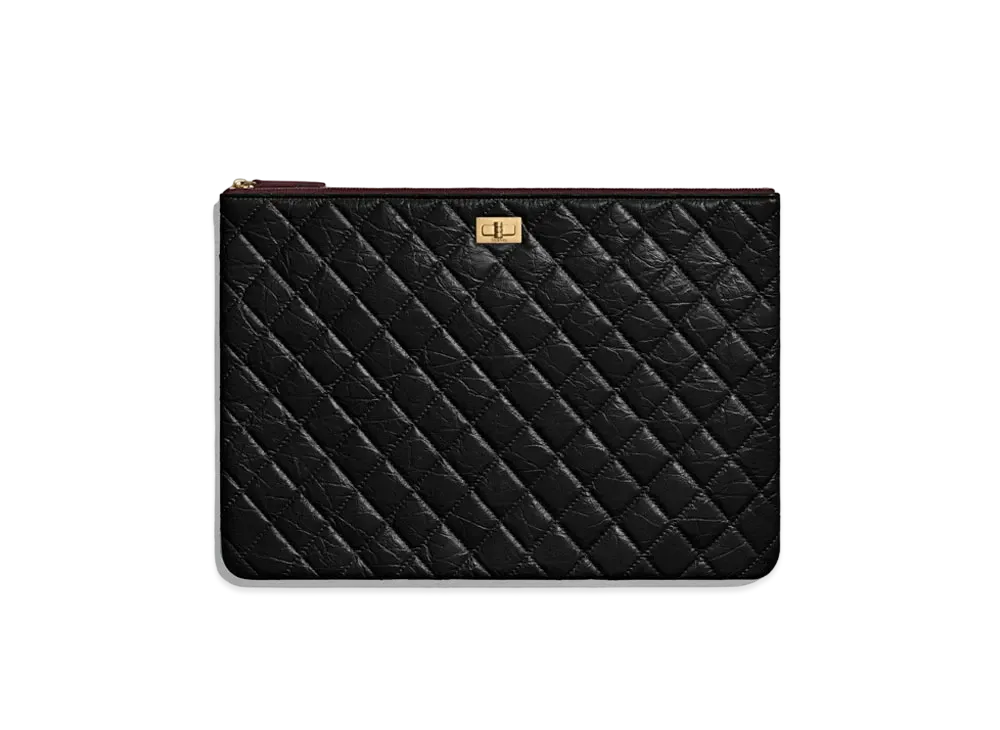 【クラシックの進化形】CHANEL 2.55ラージポーチエイジドカーフ クラシックの進化形】CHANEL 2.55ラージポーチエイジドカーフ