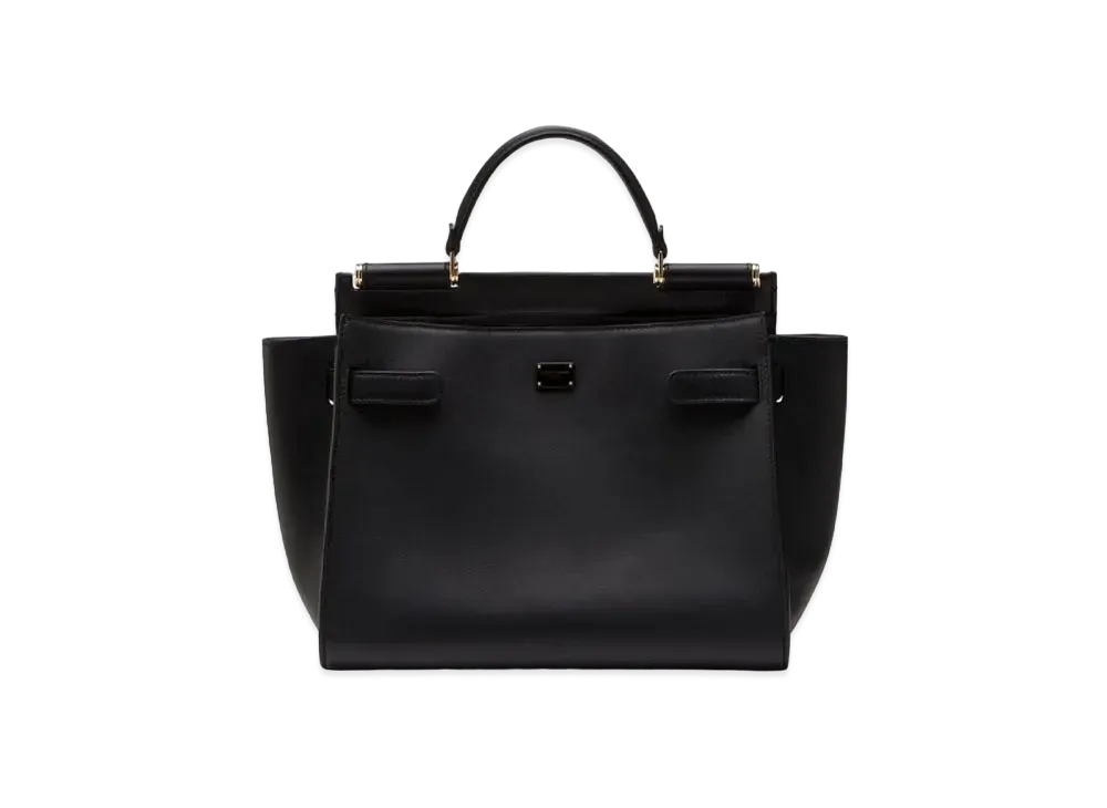 ドルチェ＆ガッバーナ シシリー ソフト バッグ ミディアム カーフスキン "ブラック" BB6891AO0418S479