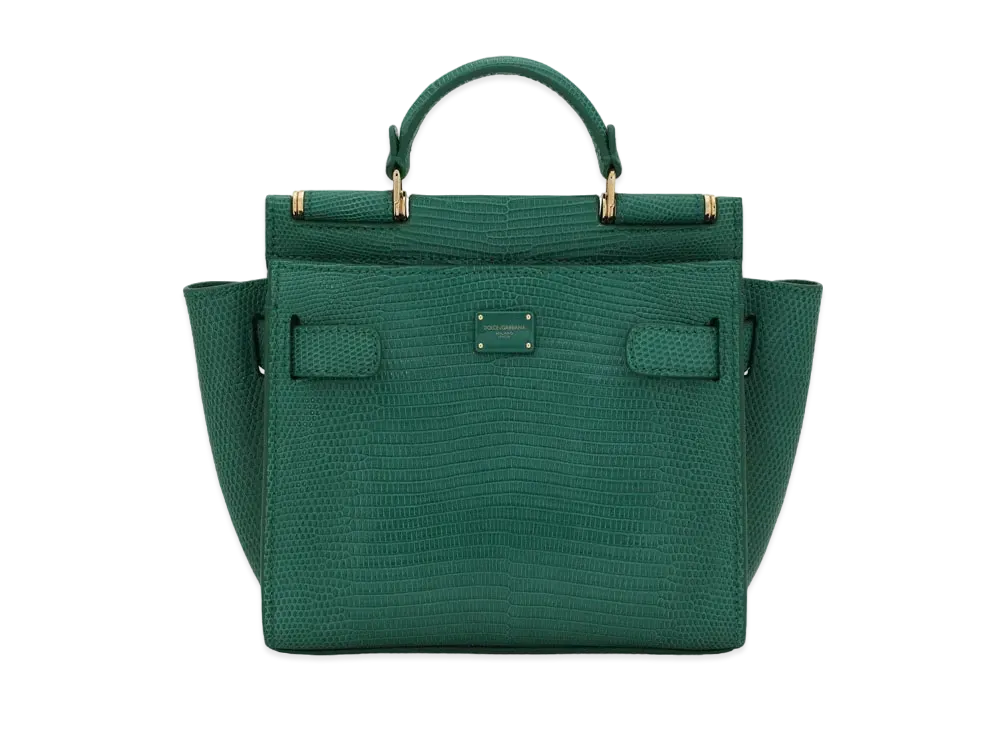 Dolce&Gabbana Sicily 62 Soft Bag Small Monitor Lizard Skin "Green"