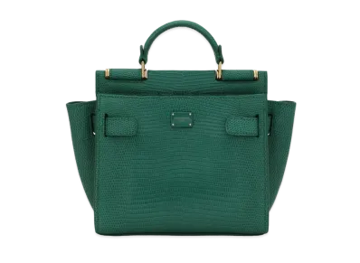 Dolce&Gabbana Sicily 62 Soft Bag Small Monitor Lizard Skin "Green"