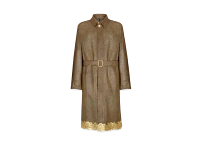 FENDI x Versace Fendace Brown Suede Trench Coat "Brown"
