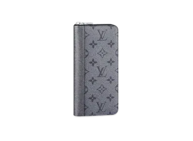 Louis Vuitton Zippy Wallet Vertical Taigarama "Silver"