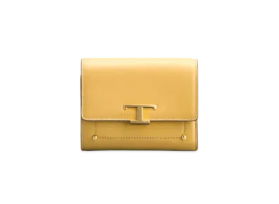 TOD'S Timeles Leather Wallet "Orange"