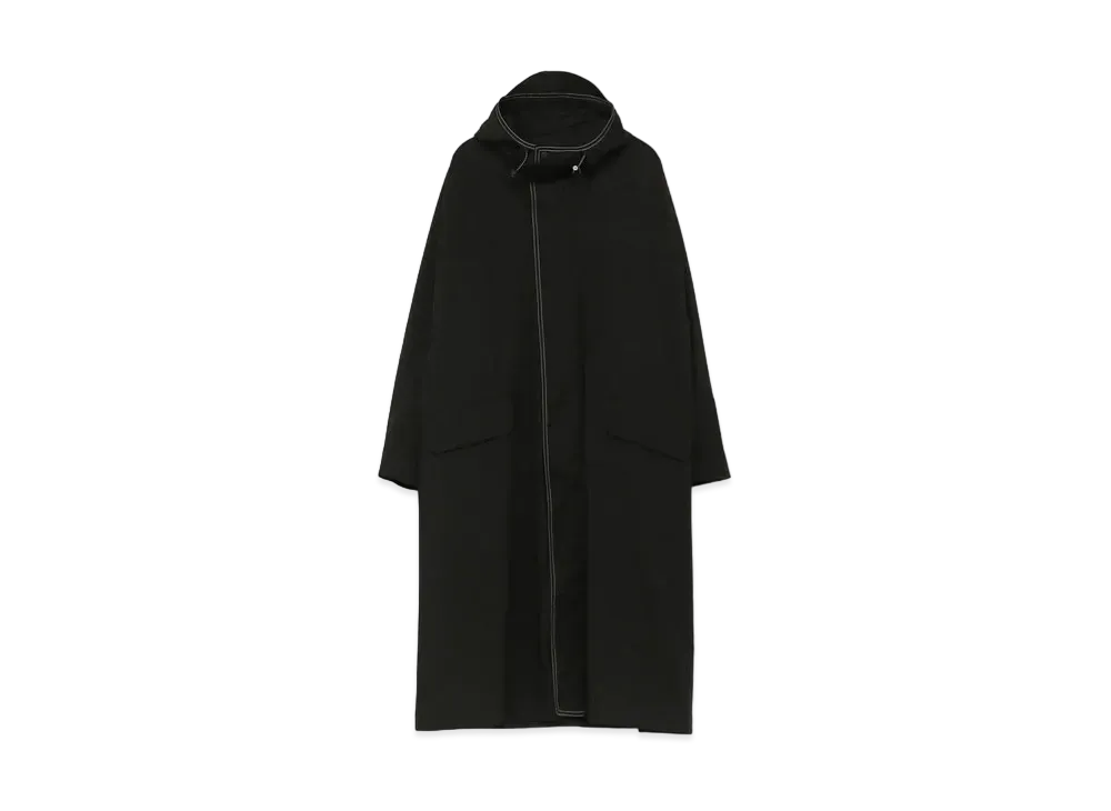 Yohji Yamamoto Y's TASLAN NYLON CHINO CLOTH RAINCOAT "Black"
