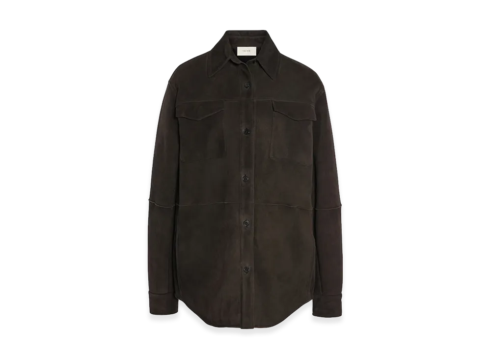 The Row Women's Gwena Mouton Jacket "Dark Brown"