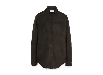 The Row Women's Gwena Mouton Jacket "Dark Brown"
