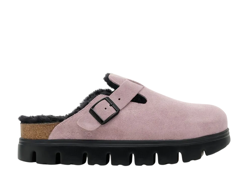 BIRKENSTOCK Boston Chunky Shearling Suede Leather "Faded Purple"