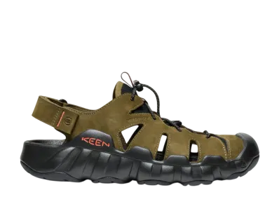 KEEN Hyperport Fisherman Leather "Dark Olive/Black"