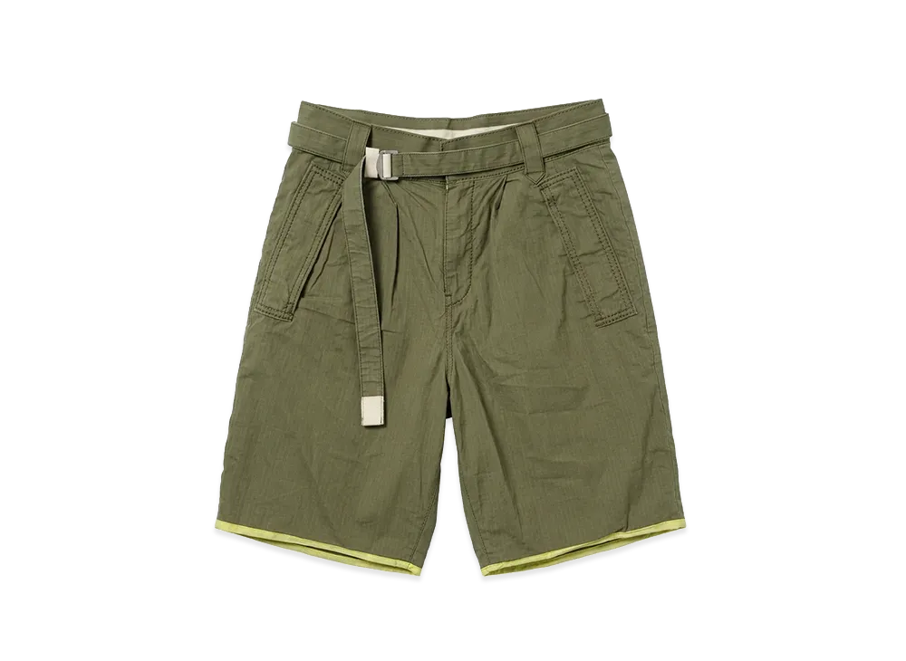 sacai Hemp Blend Shorts "Khaki"
