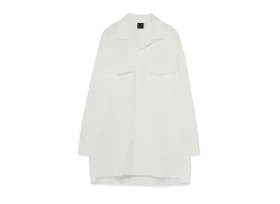 Yohji Yamamoto Pour Homme COSTUME D'HOMME SUIT BROAD OPEN COLLAR SHIRT "White"