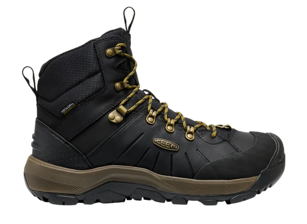 KEEN Revel Four Mid Polar Waterproof Winter Boot "Black/Lemon Curry"