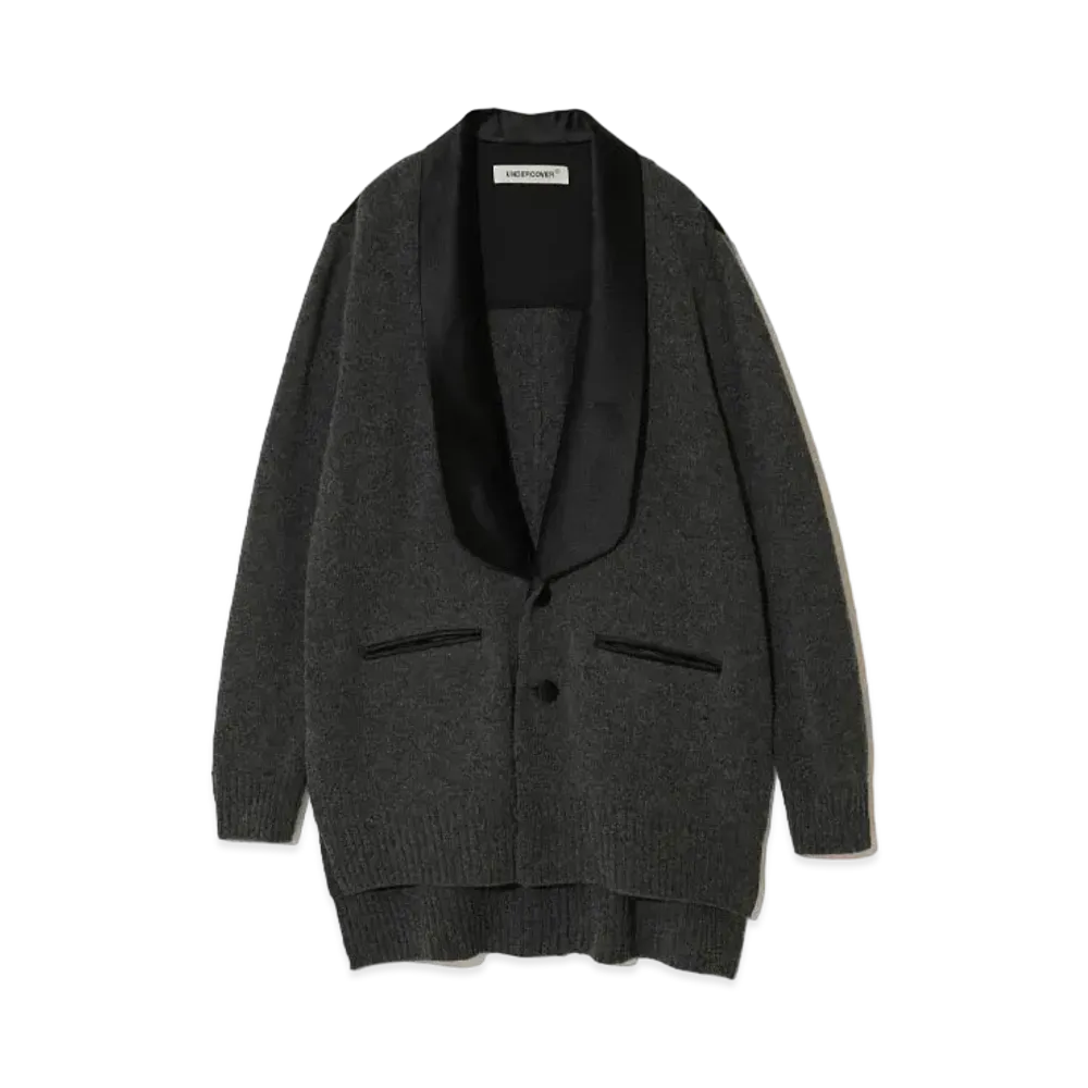 UNDERCOVER Nylon-Blend Wool Knit Jacket "Gray"