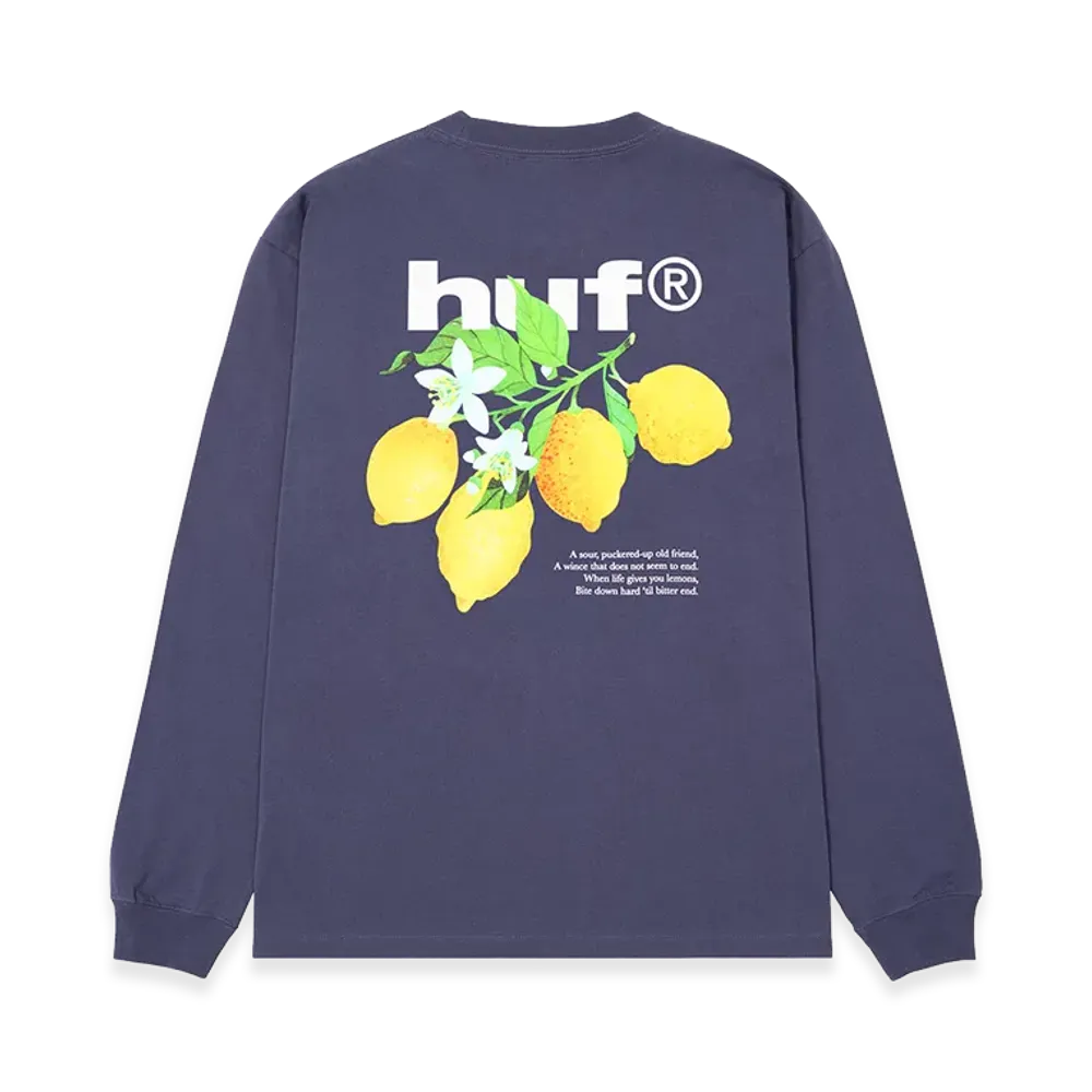HUF Sour Lemon LS Tee "Navy"