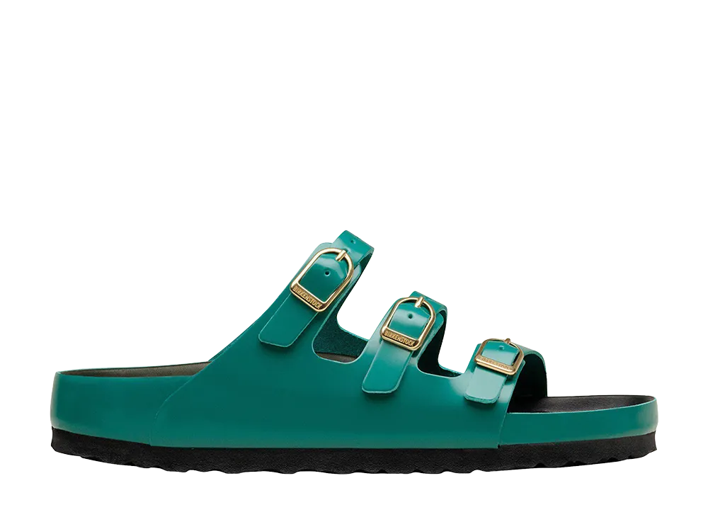 BIRKENSTOCK Women's Florida "High Shine Dark Teal/Black"