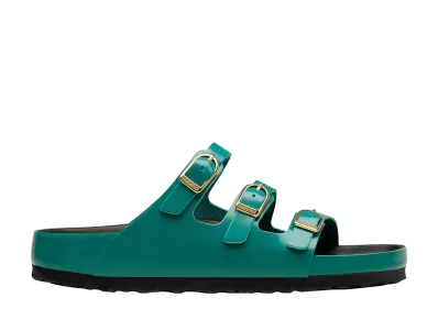BIRKENSTOCK Women's Florida "High Shine Dark Teal/Black"