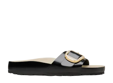 BIRKENSTOCK Women's Madrid Big Buckle Pearl "High Shine Black/Ecru"