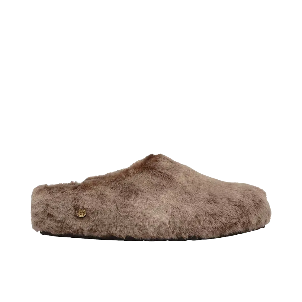 BIRKENSTOCK Amsterdam Wrapped Shearling Upper "Grey Taupe"