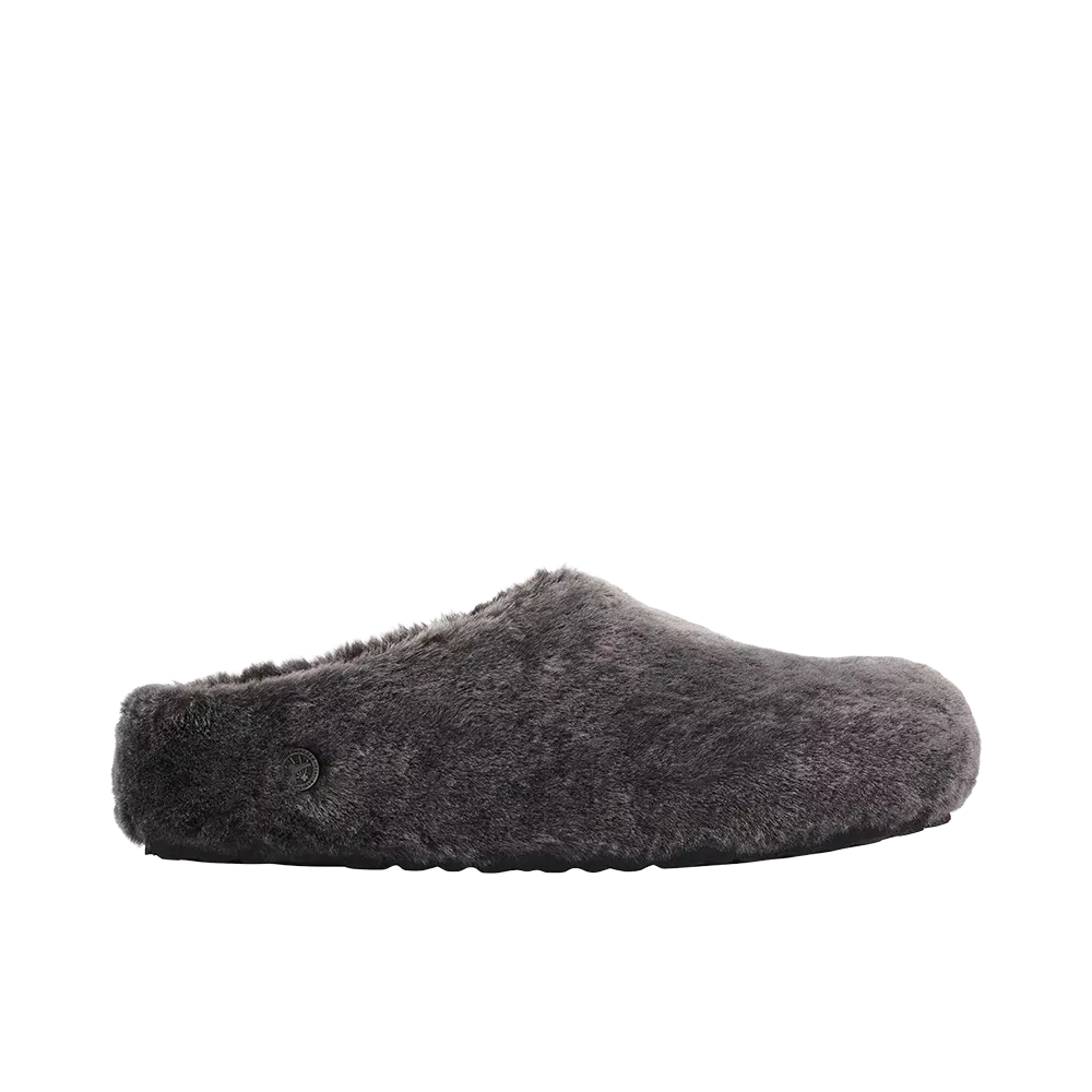 BIRKENSTOCK Amsterdam Wrapped Shearling Upper "Anthracite"