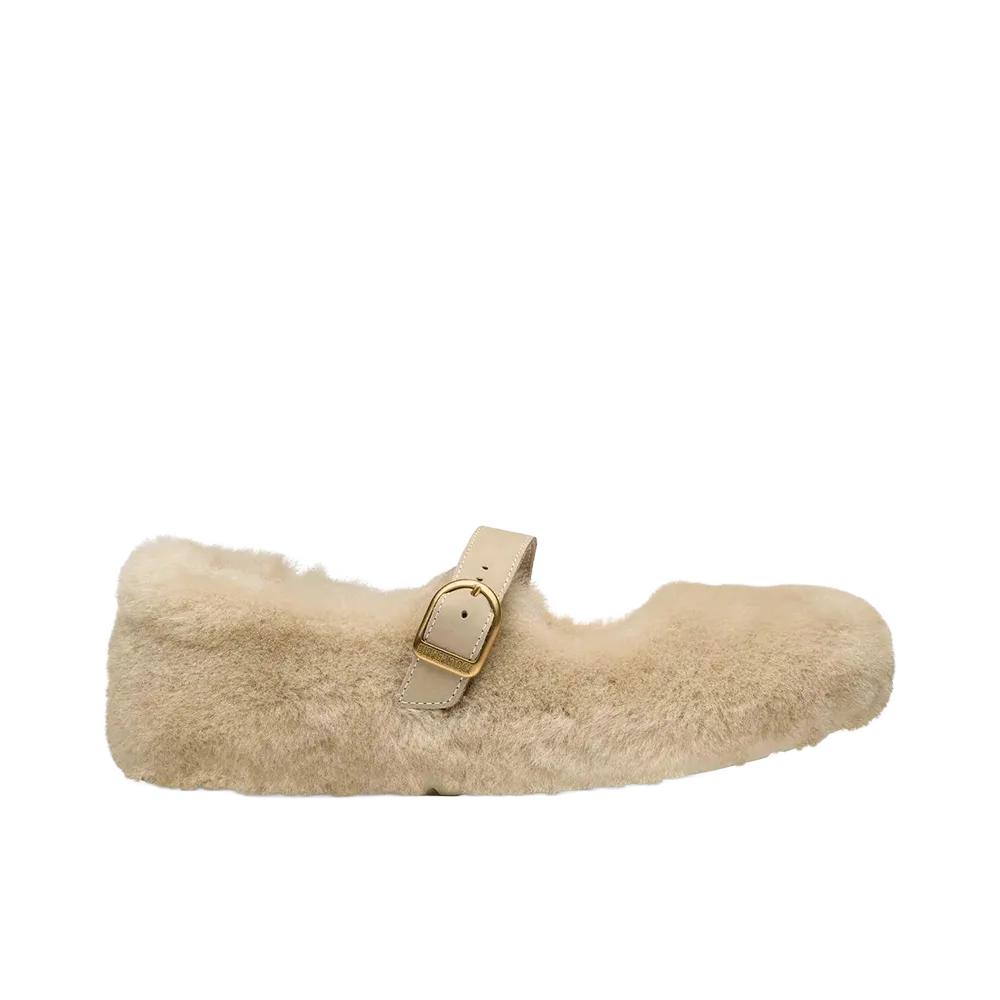BIRKENSTOCK Women's Santa Clarita "Shearling Cover Upper Sand Castle"