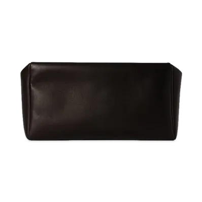 The Row Women's Leather Square Compact Clutch Bag "Dark Brown"