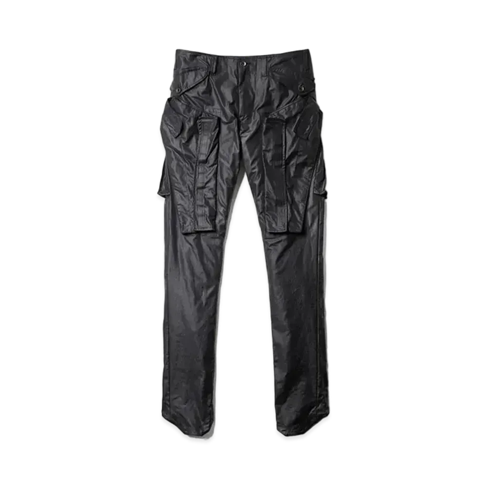 JULIUS Vertical Gas Mask Cargo Pants "Black"