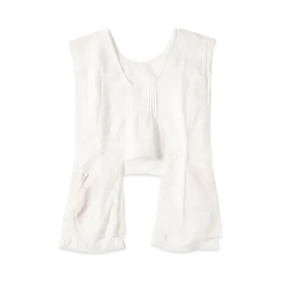 BEAMS Women Lace Bib Sleeveless "White"