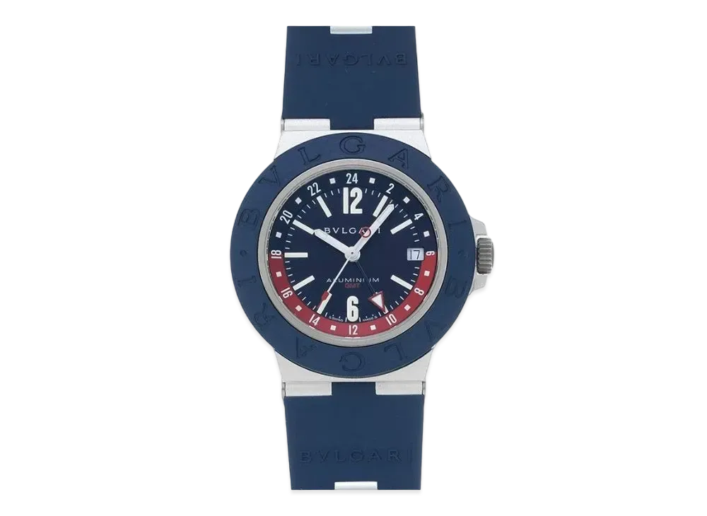 BVLGARI Aluminum GMT "Blue/Aluminum/Rubber"