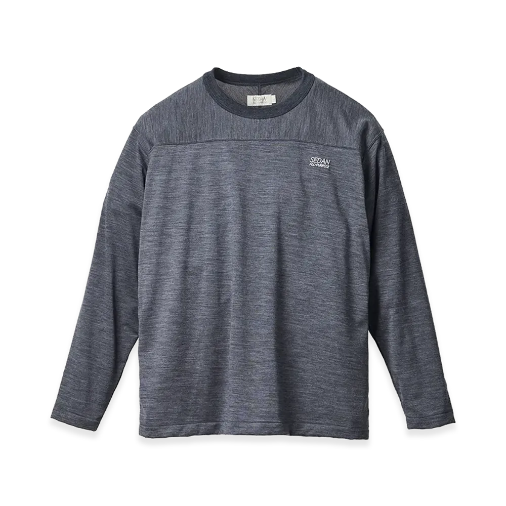 SEDAN ALL-PURPOSE Wool Jersey Football Tee "Charcoal"