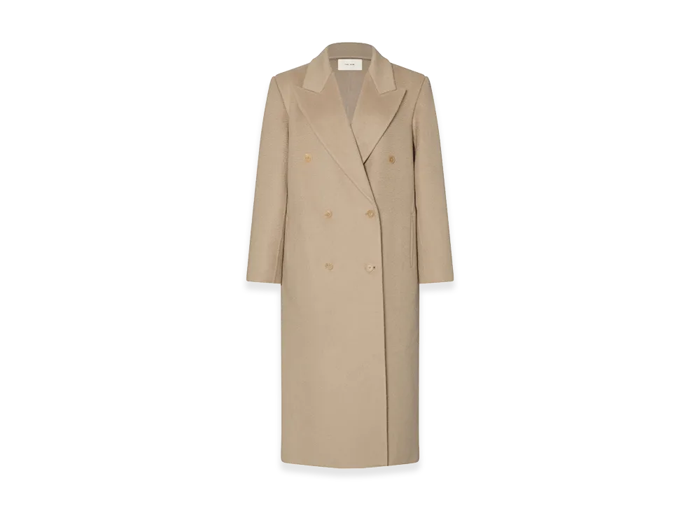 The Row Women's Hariet Cashmere Coat "Light Pebble"