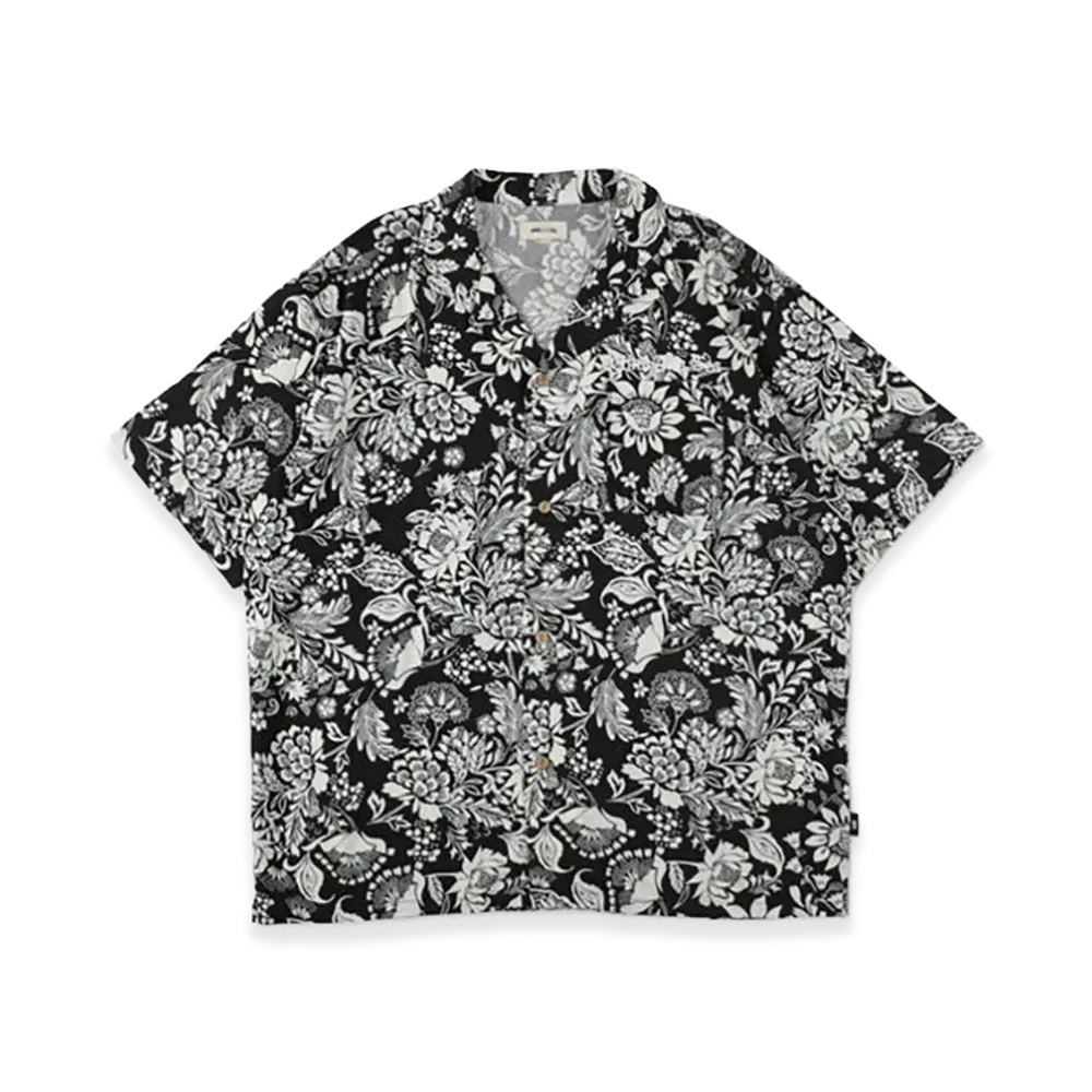 WIND AND SEA Botanical Pattern S/S Shirts "Black"