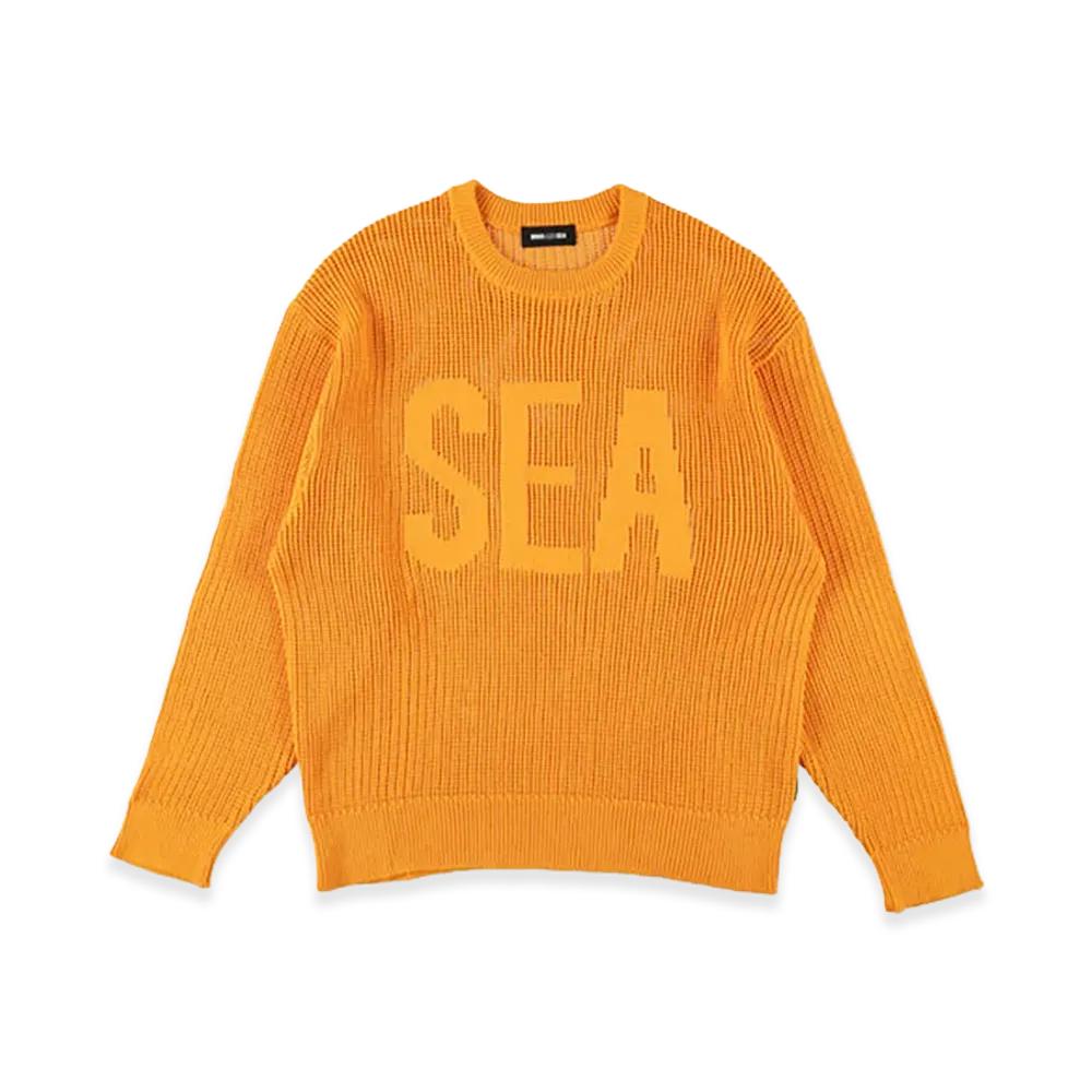 WIND AND SEA Mesh Logo Knit "Topaz Yellow"