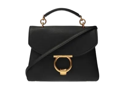 Salvatore Ferragamo Gancini Top Handle (S) "Black"
