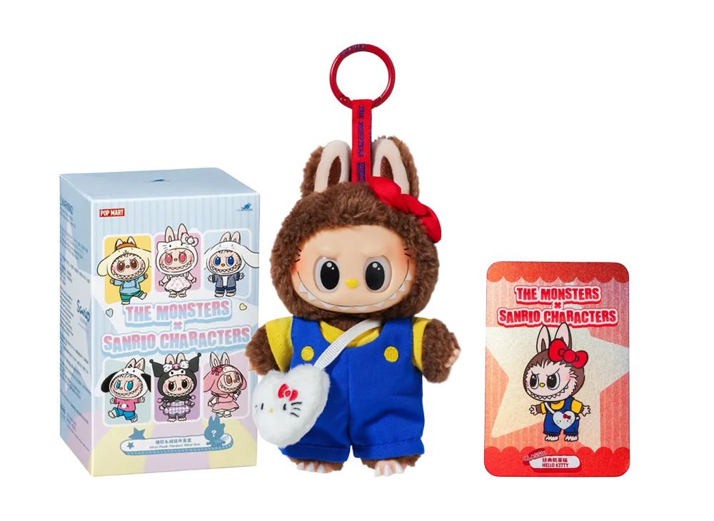 POP MART THE MONSTERS (Labubu) x Hello Kitty and Friends Series-Vinyl Plush Pendant Blind Box CLASSIC HELLO KITTY (Secret)
