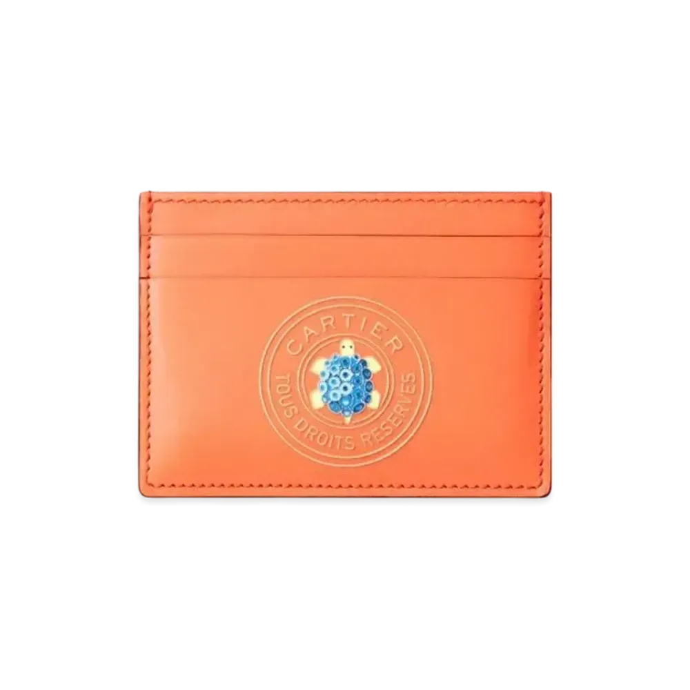Cartier Single Card Holder, Cartier Characters "Apricot"