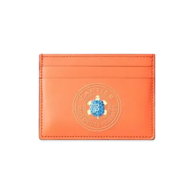 Cartier Single Card Holder, Cartier Characters "Apricot"