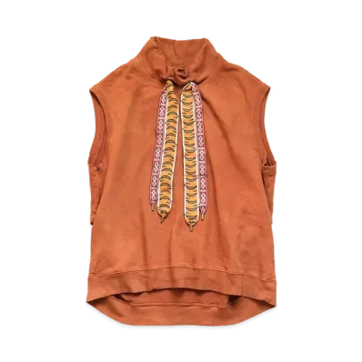 KAPITAL BACK HAIR MLAXY COOK NECK VEST (NEPAL TIGER) "Brown"