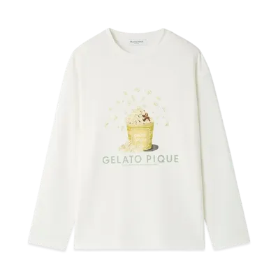 GELATO PIQUE Homme Inlay Popcorn Print Long T-Shirt "Off White"