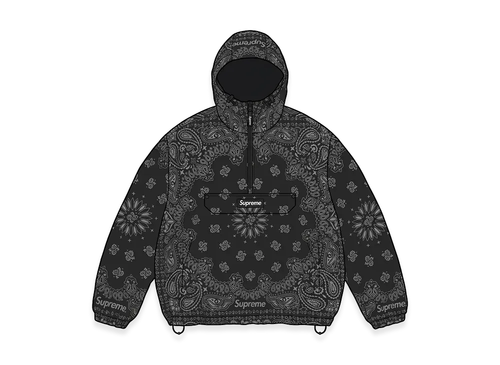 Supreme Reflective Bandana Anorak "Black"