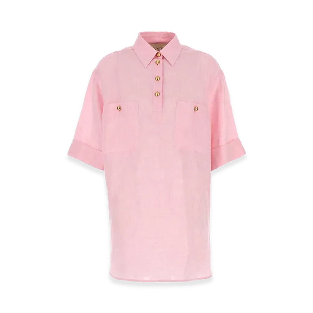 Valentino Women's Linen Blouse "Pink"