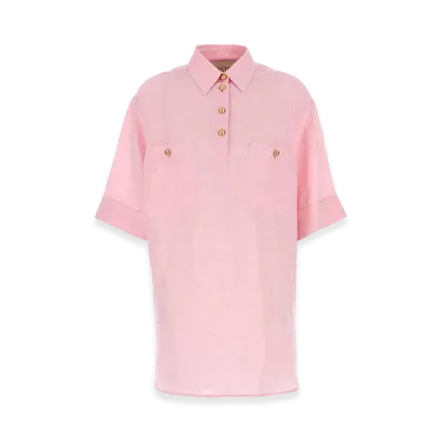 Valentino Women's Linen Blouse "Pink"