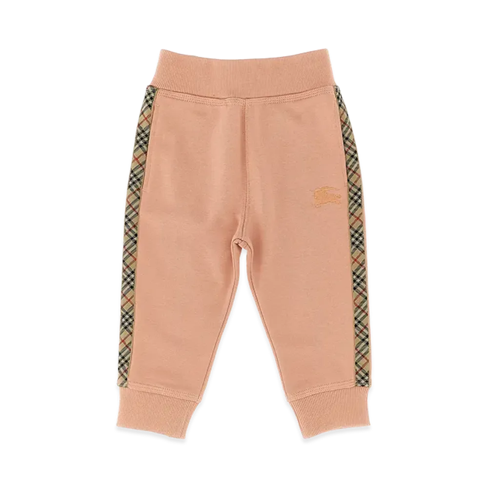 Burberry Kids Jackson Check Tape Joggers "Pink"