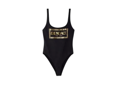 FENDI x Versace Fendace Logo One-Piece Swimsuit "Black"