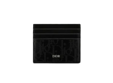 Dior Card Holder Dior Oblique Galaxy Leather "Black"