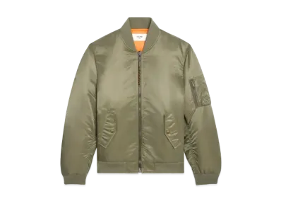 CELINE Loose Bomber Jacket / Nylon Twill "Khaki"