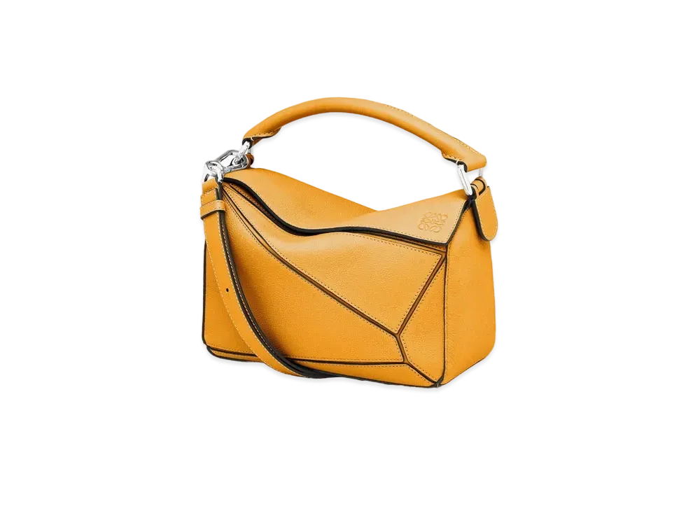 LOEWE Small Puzzle Bag In Soft Grained Calfskin "Sunflower"