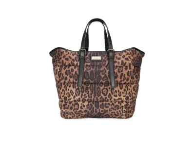 Dolce&Gabbana Sicily Shopping Bag Quilted Nylon Leopard Print "Leopard"