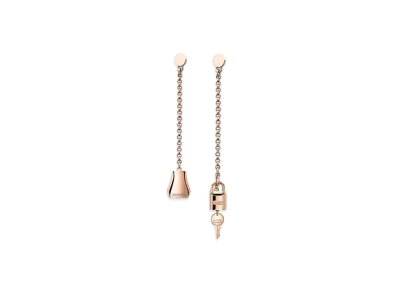 Hermes Kelly Clochette Earrings "Pink Gold"