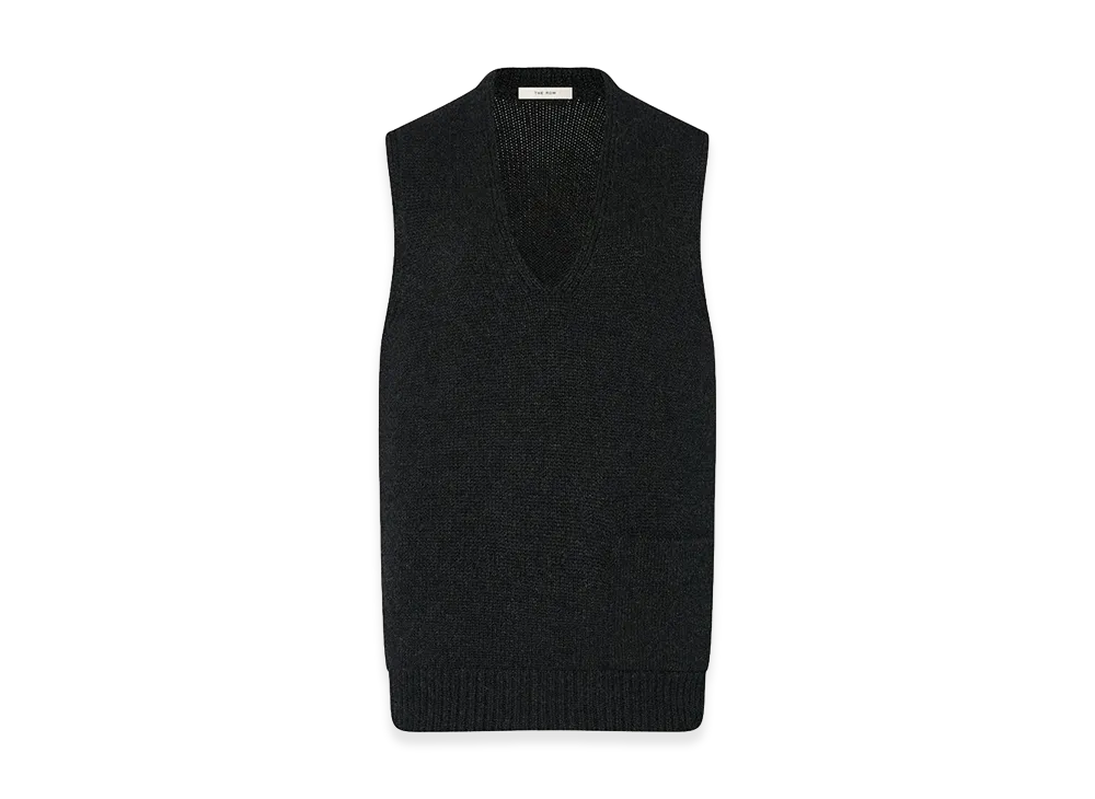 The Row Women's Marte Cashmere Vest "Charcoal Melange"