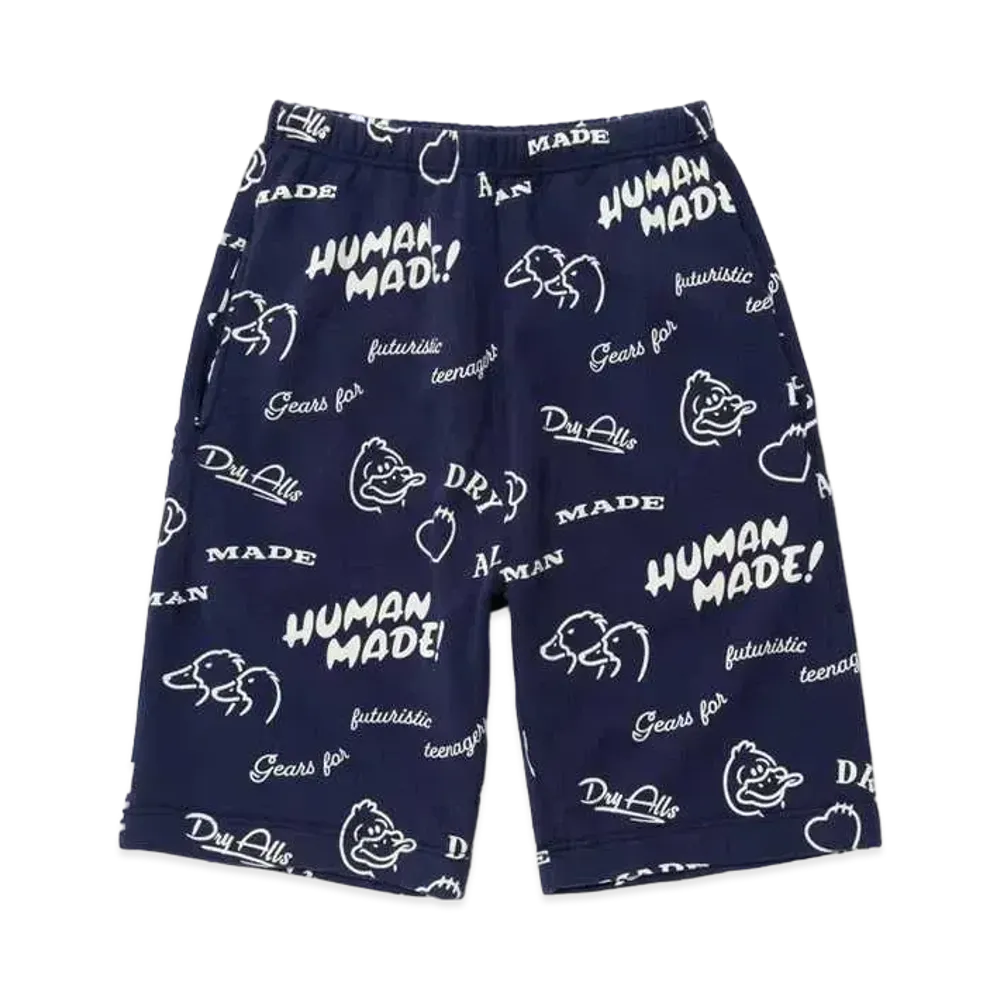 HUMAN MADE Printed Sweat Shorts "Navy"