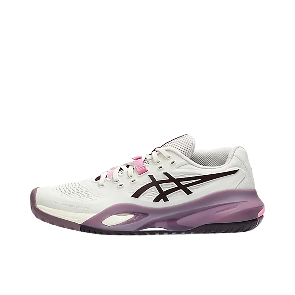 Asics Women's Gel-Resolution 10 Wide "Soft Oat/Dark Aubergine"